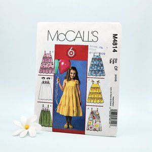 MCCALLS M4814 Vintage Sewing Pattern, Sizes C-F (4-5-6)